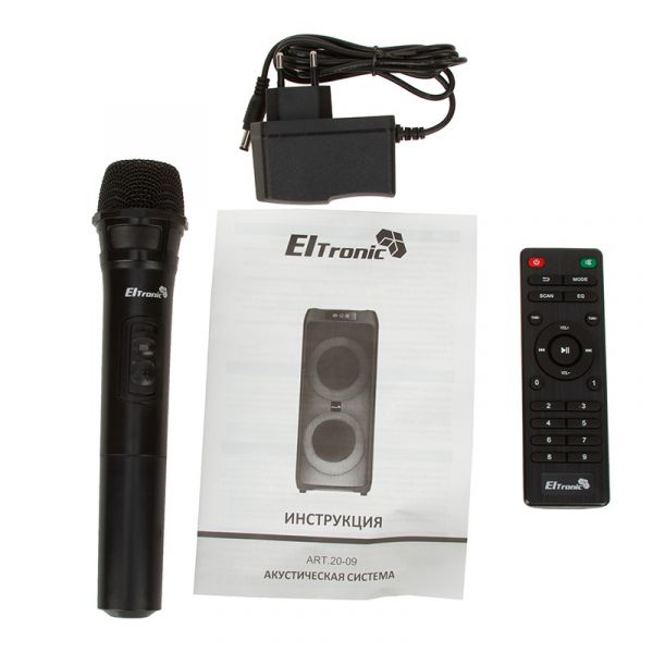 Колонка Eltronic 20-09 FIRE BOX 800 2шт/8" с TWS и микрофоном