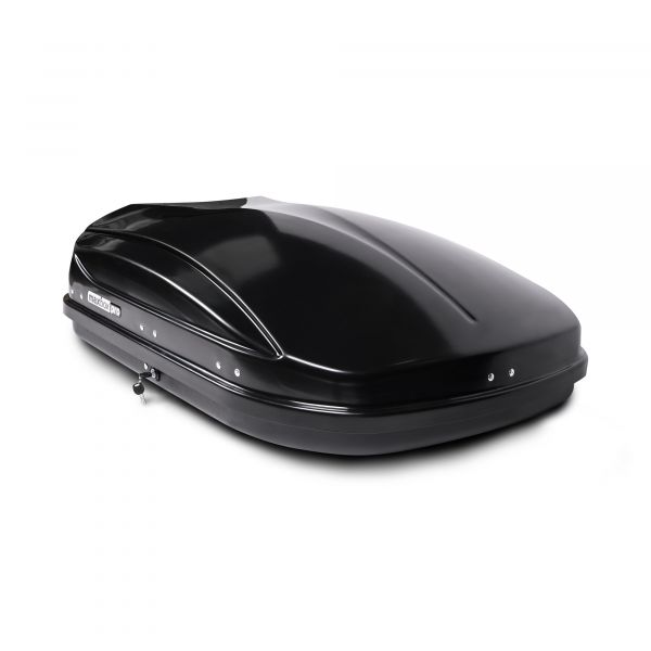 Автобокс MaxBox PRO 430 (малый) черный глянцевый (металлик) 136*96*42 см двустороннее открывание (багажный бокс на крышу)