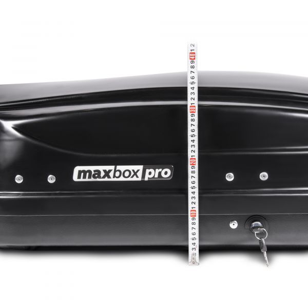 Автобокс MaxBox PRO 430 (малый) черный глянцевый (металлик) 136*96*42 см двустороннее открывание (багажный бокс на крышу)