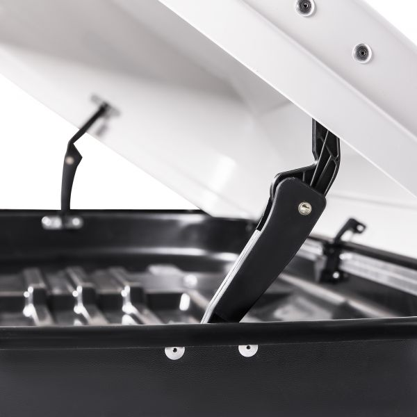 Автобокс MaxBox PRO 460 (средний) белый глянцевый 175*84*42 см двустороннее открывание (багажный бокс на крышу)