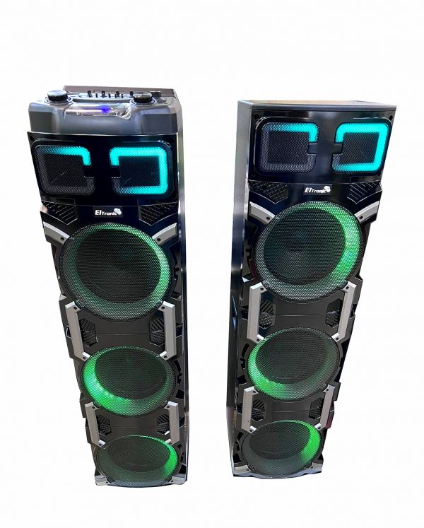 Акустическая система Eltronic 30-22 Crazy Box 150+150Вт 10"x6 с двумя микрофонами