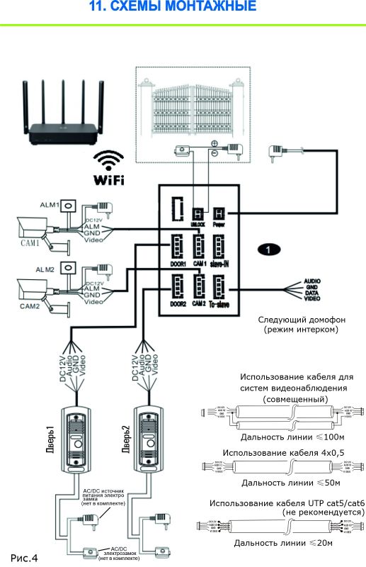 Монитор видеодомофона ST-M208/7 (S/SD/WF) с WiFi и записью (белый)