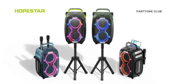 Bluetooth колонка Hopestar PartyOne Club 650Вт в 2 микрофонами