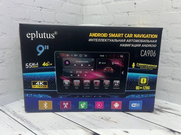 Автомагнитола 2 DIN Eplutus CA906 Android 14 8+128Гб Wi-Fi BT 4G GPS