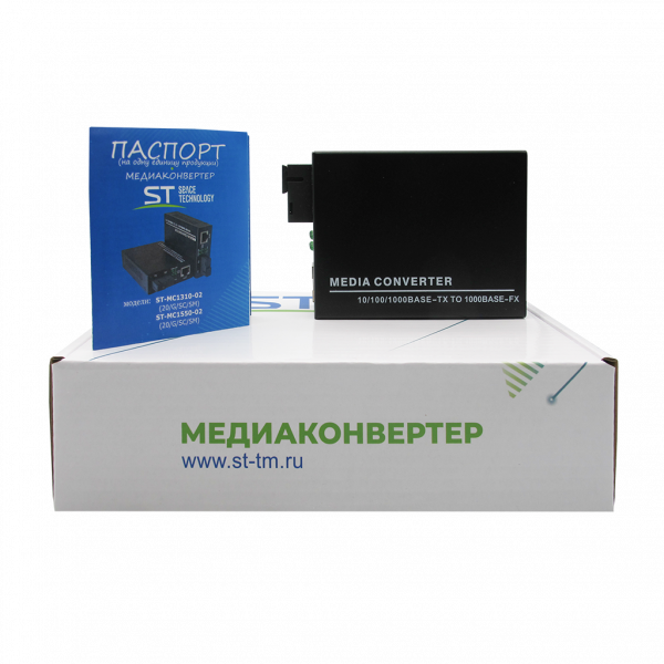 Медиаконвертер ST-MC1310-02 (20/G/SC/SM)