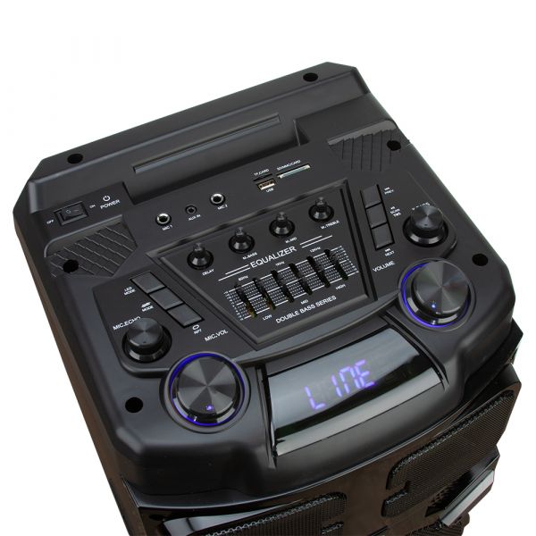Акустическая система Eltronic 30-21 Crazy Box 2000 100+100Вт с двумя микрофонами
