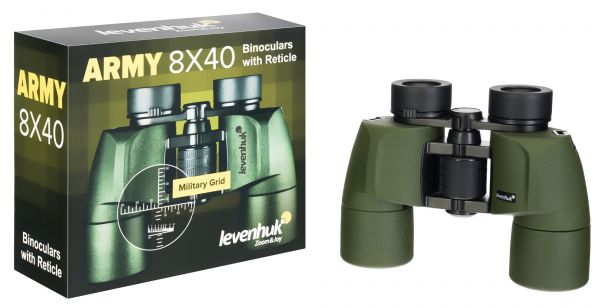 Армейский бинокль Levenhuk Army 8x40 с сеткой