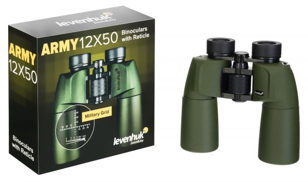 Армейский бинокль Levenhuk Army 12x50 с сеткой