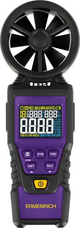 Цифровой анемометр (ветромер) Ermenrich Seek DN30