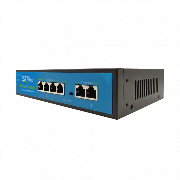 4-х портовый Switch POE коммутатор ST-S140POE (2М/100W/А) PRO