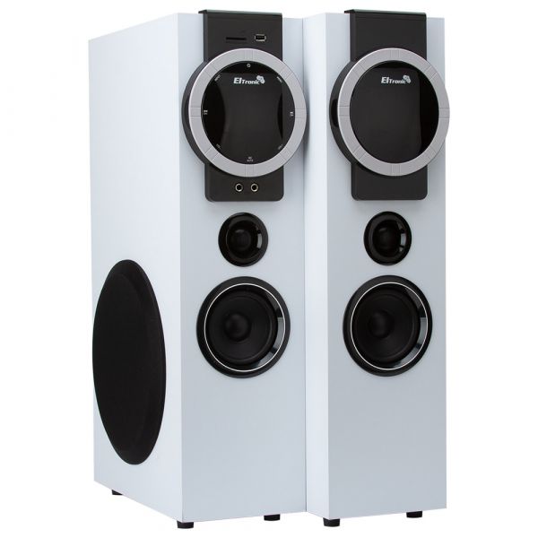 Акустическая система из двух колонок Eltronic 20-81 Home Sound White 8" 100W МДФ