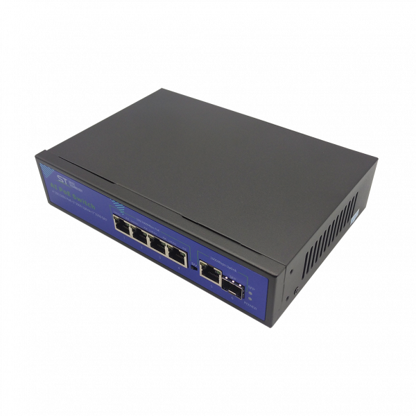 4-х портовый Switch POE коммутатор ST-S42POE (4G/1G/1S/65W/А) PRO