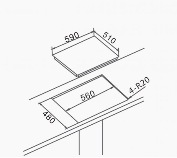 Варочная панель Eltronic 33-03 на 4 конфорки газовая