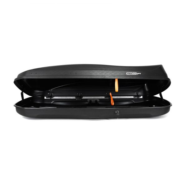Усиленный автобокс MaxBox PRO 700 (XL) черный 226*91*46см двустороннее открывание (багажный бокс на крышу) черный