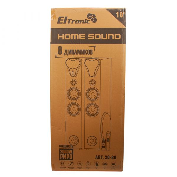 Акустическая система из двух колонок Eltronic 20-80 Home Sound Black 10" 200W МДФ