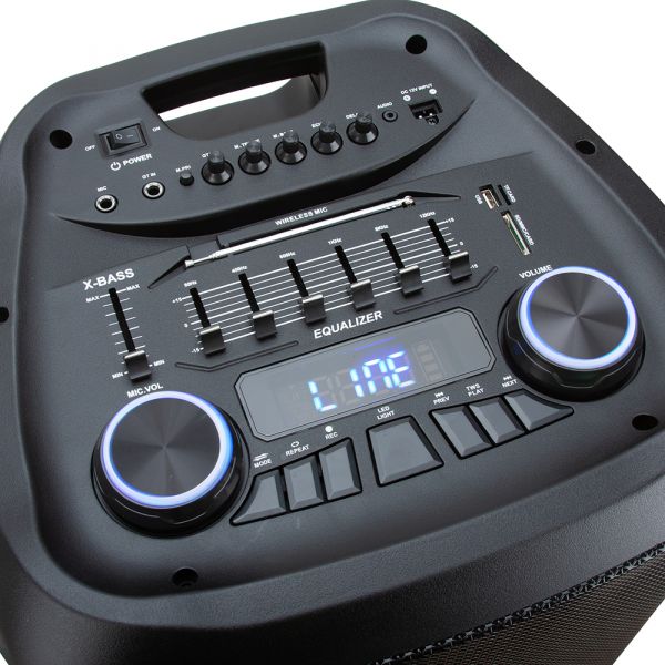 Акустическая колонка Eltronic 20-83 Dance BOX 1500 12" с 2 микрофонами