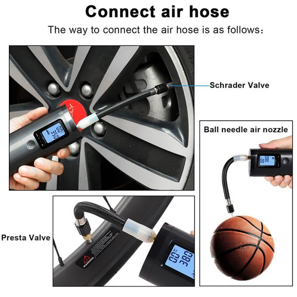 Портативный перезаряжаемый компрессор Smart Air Pump AP2 2000mAh