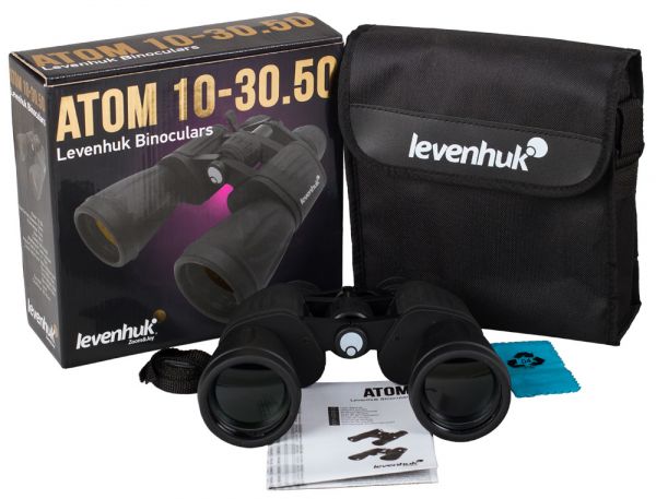 Бинокль Levenhuk Atom 10–30x50 с зумом