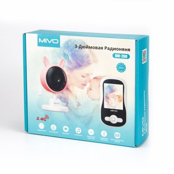 Видеоняня беспроводная Mivo BM-280 c монитором 3" Видеоняня беспроводная Mivo BM-280 c монитором 3"