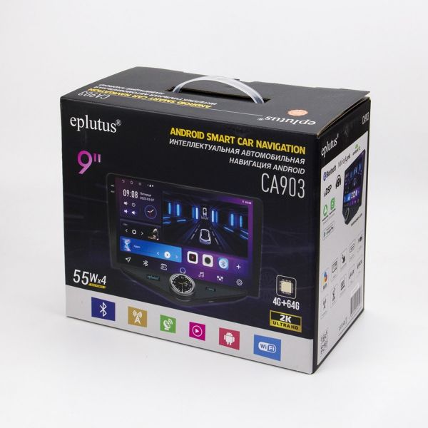 Автомагнитола 2 Din Eplutus CA903 на базе Android 12 4+64ГБ Wi-Fi BT 9"