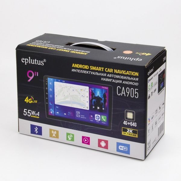 Автомагнитола 2 Din Eplutus CA905 на базе Android 12 4+64ГБ Wi-Fi 4G BT 9"