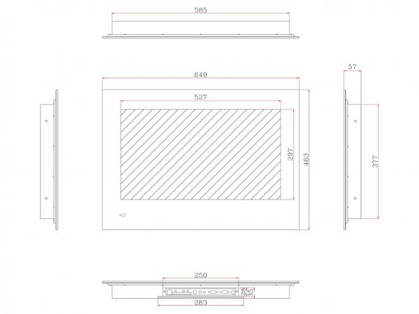 Встраиваемый телевизор для кухни AVS245SMFM (AVS245SM) Magic Mirror HB 23.8"