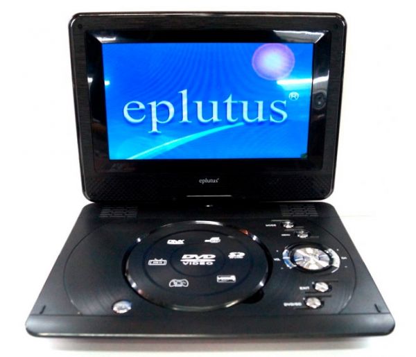 Портативный DVD плеер Eplutus EP-1027T с цифровым тюнером DVB-T2