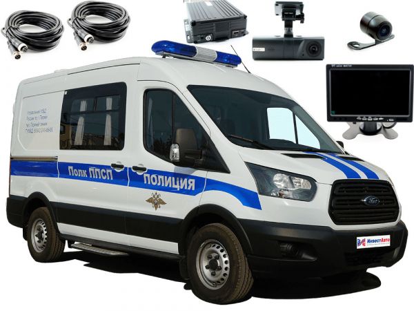 Комплект видеонаблюдения Carvis Standart для автомобиля полиции