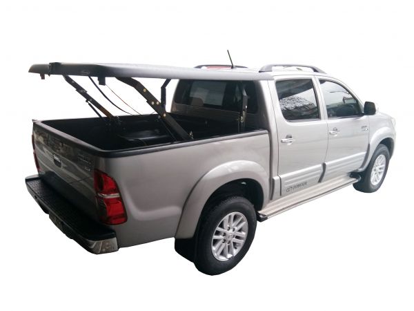 Подъемная крышка Kramco TopUp без дуг Toyota Hilux VII Vigo (цвет серебро)