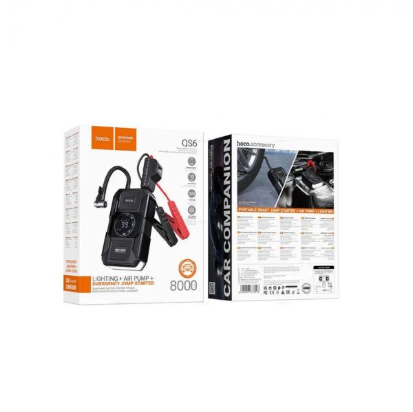 Пуско-зарядное устройство с насосом Hoco QS6 8000мАч