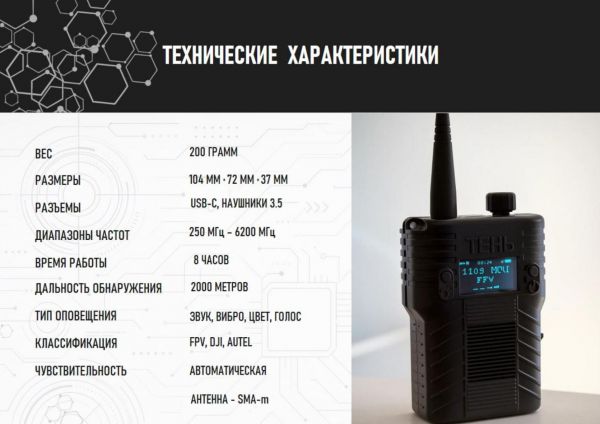 Детектор дронов Тень v4 (Россия)