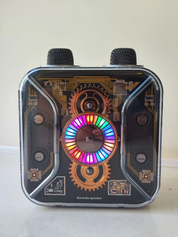 Колонка караоке Speaker SP-300 с 2 микрофонами и LED подсветкой