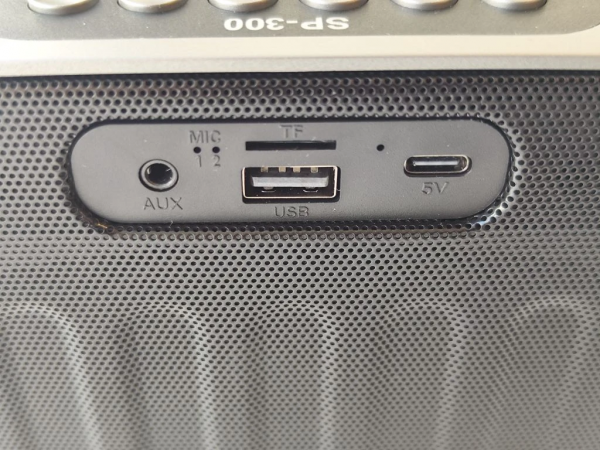 Колонка караоке Speaker SP-300 с 2 микрофонами и LED подсветкой