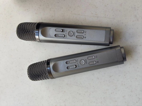 Колонка караоке Speaker SP-300 с 2 микрофонами и LED подсветкой