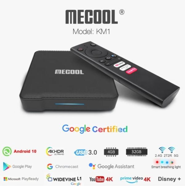 ТВ-приставка MECOOL KM1 Deluxe 4/32 Gb