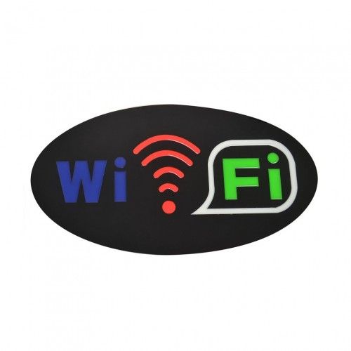 Светодиодная Эпоксидная Табличка «Wi-Fi» (43х23 см)