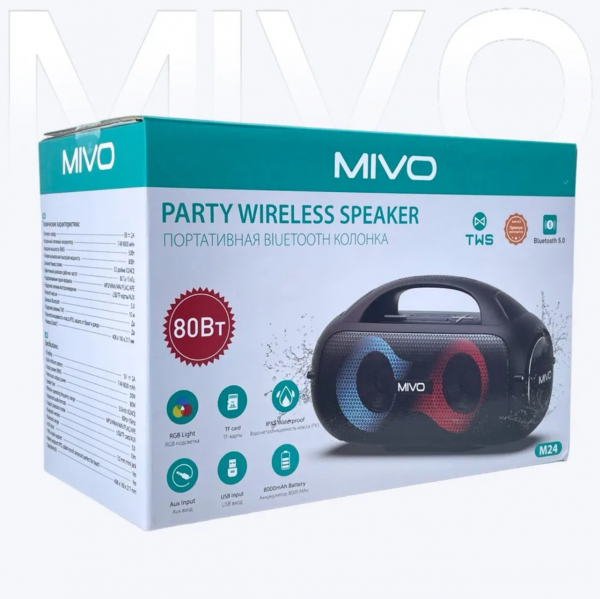 Bluetooth колонка Mivo M24 80Вт