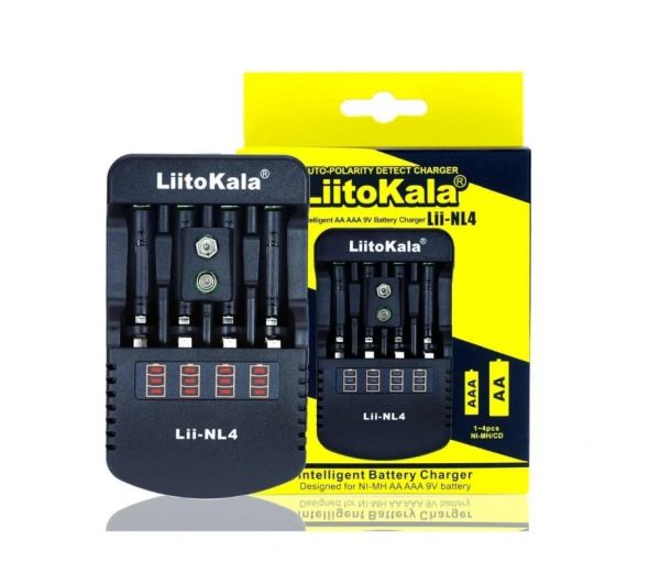 Универсальное зарядное устройство Liitokala Lii-NL4 для АА/ААА/18650/NiMh/MiCd/LiIon аккумуляторов