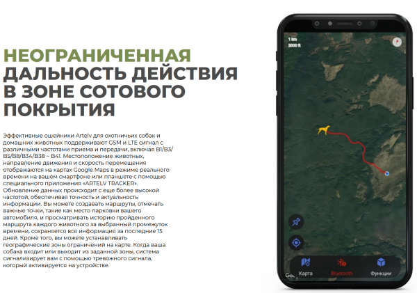 GPS ошейник Artelv Tracker для животных