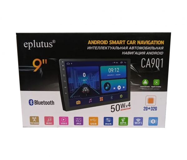 Магнитола Eplutus CA901 9" 2/32Gb на Android (Bluetooth GPS FM WiFi)