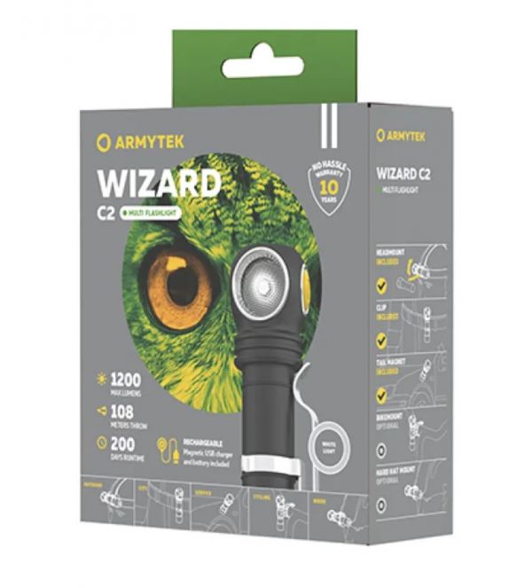 Компактный мультифонарь Armytek Wizard C2 Magnet USB