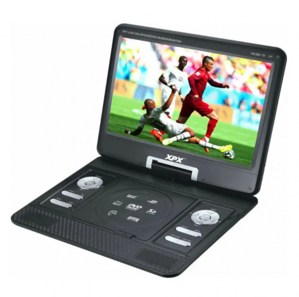 Портативный DVD плеер XPX EA-1369D (14") с цифровым тюнером DVB-T2