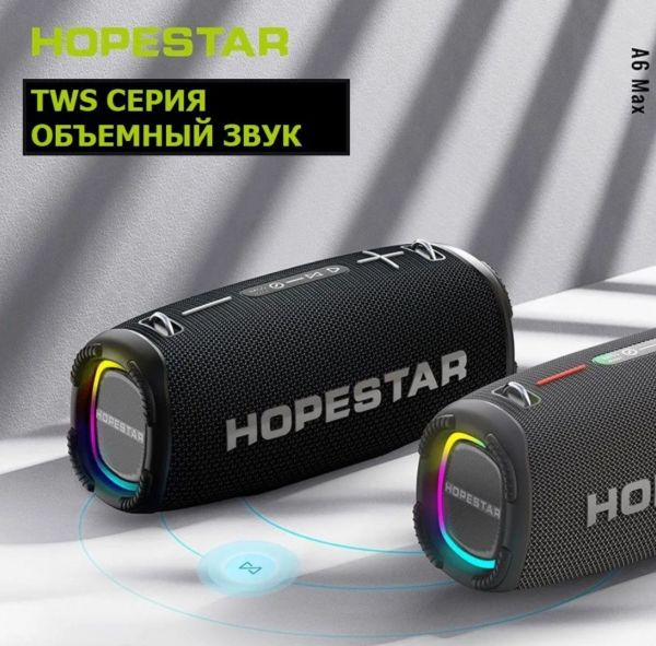 Портативная колонка HOPESTAR A6 Max 80Вт с микрофоном