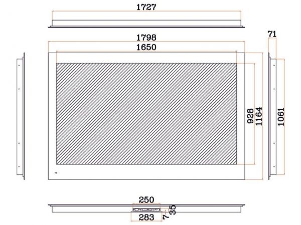 Встраиваемый Smart Ultra 4K LED телевизор AVS755SM 75" черная рамка