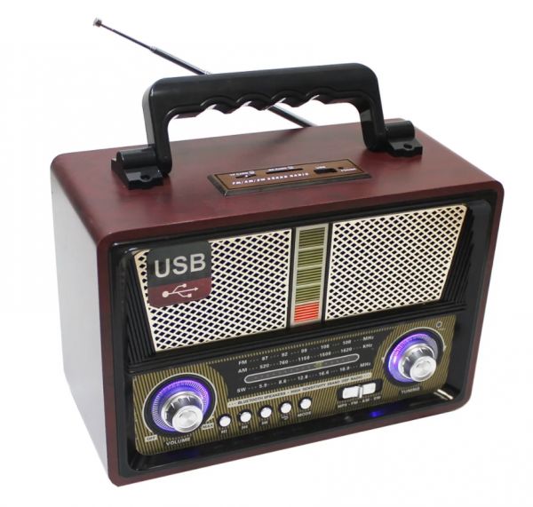 Портативный ретро радиоприемник с акб Kemai MD-1802BT Retro