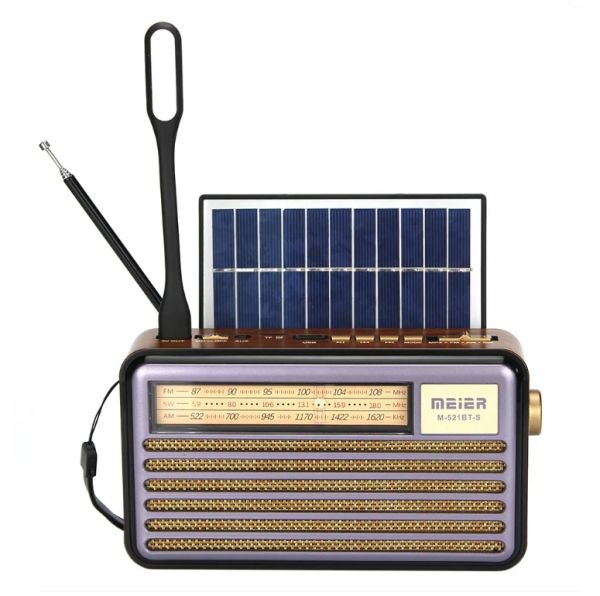 Радиоприемник Meier M-521BT-S c солнечной панелью