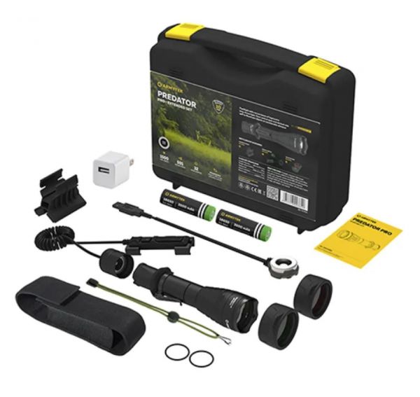 Тактический ручной фонарь Armytek Predator Pro Magnet USB Extended Set