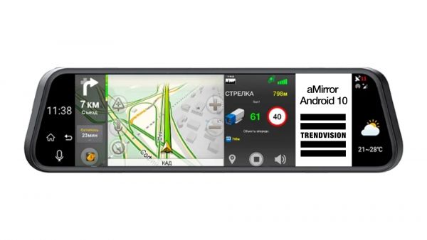 Автомобильный регистратор-зеркало TrendVision aMirror 10 Android