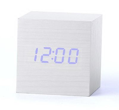 Деревянные часы Wooden Clock VST-869-5 white с термометром