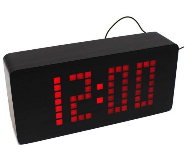 Деревянные часы Wooden Clock VST-871-1 Red